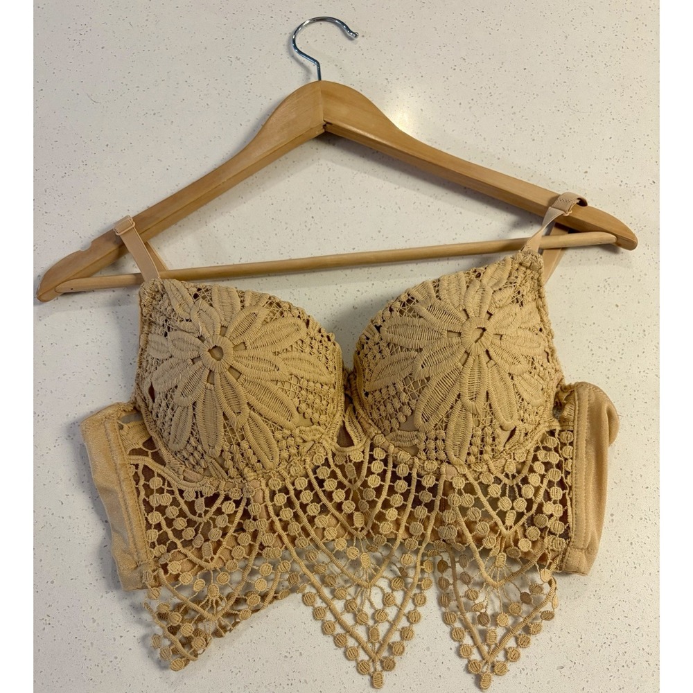 Papaya Tan Bandeau Bra Top Size Large